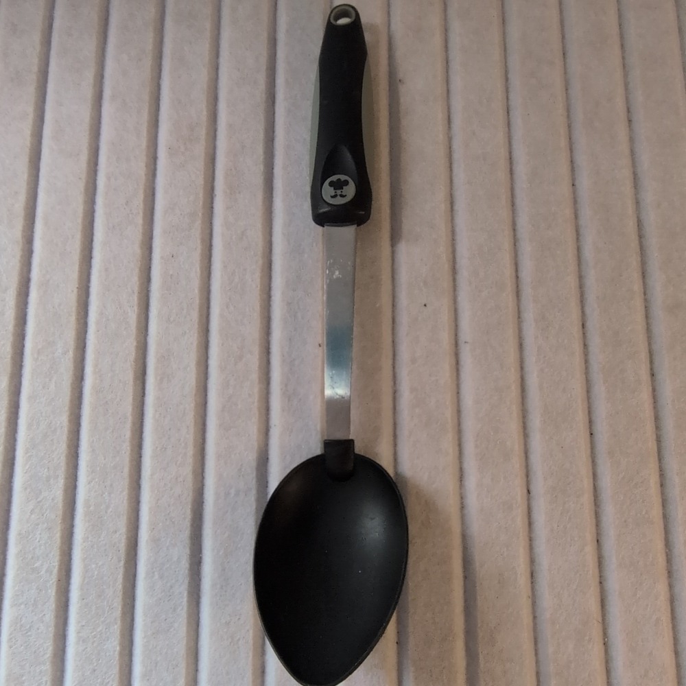 Disney Mickey Mouse Black Cooking Spoon Serving Spoon Chef Kitchen Utensil